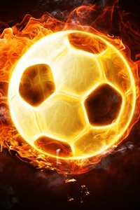 Football Soccer Fire Ball 4k
