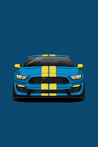 Ford Mustang Artwork (640x960) Resolution Wallpaper