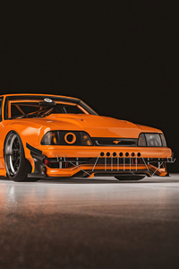 Ford Mustang Foxbody Wide 4k