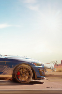 Ford Mustang Galloping Through The Terrain (480x800) Resolution Wallpaper