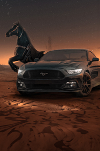 1440x2960 Ford Mustang Horse 4k