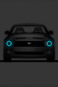 240x320 Ford Mustang Minimalistic Dark