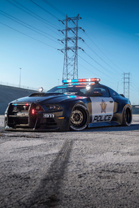 480x800 Ford Mustang Police Interceptor Cgi 4k