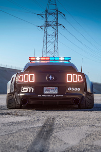 480x800 Ford Mustang Police Interceptor Rear 4k