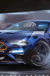 2160x3840 Ford Mustang Street Racing 4k