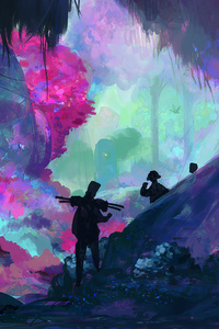 Forest Adventure Digital Art (1440x2960) Resolution Wallpaper