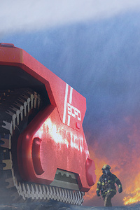 Forest Firefighter Ride 5k (1080x2160) Resolution Wallpaper