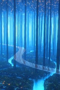 Forest Fresh Breeze Digital Art 4k (1125x2436) Resolution Wallpaper