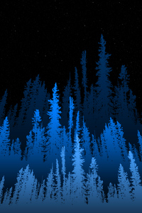 1125x2436 Forest Long Blue Trees 4k
