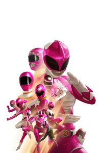 Forever Pink Power Rangers (540x960) Resolution Wallpaper