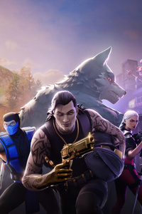 Fortnite Battle Royale X Mortal Kombat (320x568) Resolution Wallpaper