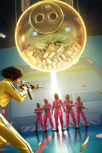 Free Fire X Netflix Squid Game (1440x2560) Resolution Wallpaper