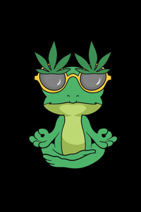 Frog In Peace (2160x3840) Resolution Wallpaper