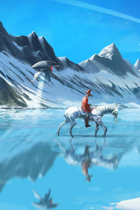 Frozen Lake Horse Ride