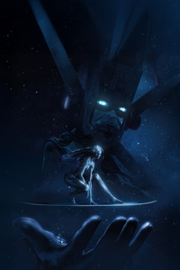 Galactus And Silver Surfer In The Fantastic Four First Steps (1080x2280) Resolution Wallpaper