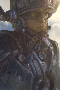 Galactus Vs Iron Man Avengers 4 Concept Art (320x480) Resolution Wallpaper