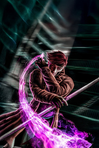 Gambit The Ace Of Spade (1280x2120) Resolution Wallpaper