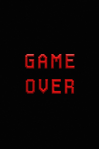 640x1136 Game Over Typo 5k