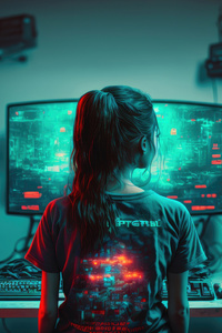 Gamer Girl 5k (240x400) Resolution Wallpaper