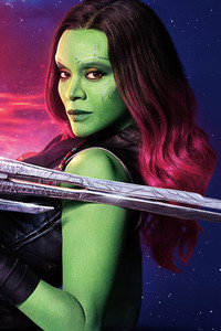 720x1280 Gamora Guardians Of The Galaxy Vol 2 Cast 10k