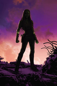 Gamora Guardians Of The Galaxy Vol 3 Minimal 4k (360x640) Resolution Wallpaper
