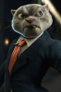 Gangster Cat (1080x2160) Resolution Wallpaper