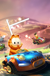 Garfield Kart Furious Racing (320x568) Resolution Wallpaper