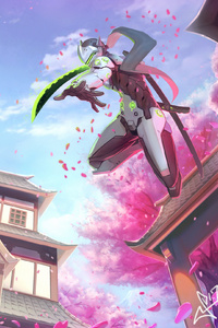 Genji Overwatch Sakura Samurai (640x960) Resolution Wallpaper