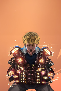Genos From One Punch Man (1080x2160) Resolution Wallpaper