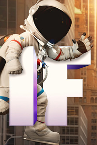 George Clooney Is Spaceman In If Movie 2024 (1080x2160) Resolution Wallpaper