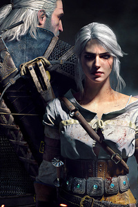 Geralt Ciri The Witcher 3 5k