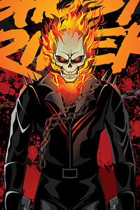 1280x2120 Ghost Rider Comic Poster 4k