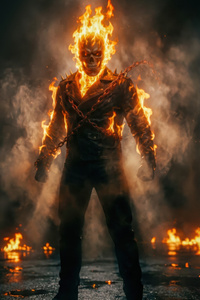 Ghost Rider Hell Sent Him Back For A Reason (1280x2120) Resolution Wallpaper