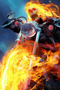 640x1136 Ghost Rider Illustration