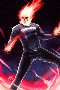 Ghost Rider On Fire
