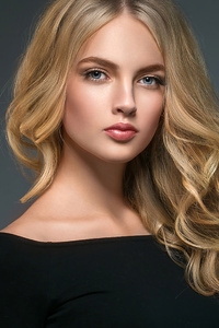 Girl Blonde Hair Glance 4k (1440x2960) Resolution Wallpaper