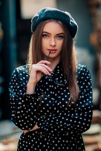 Girl In Library Photography (1080x2160) Resolution Wallpaper