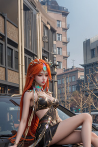 Girl Outdoor Red Head (1080x2280) Resolution Wallpaper