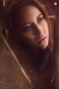 Girl Portrait Closeup 4k (640x1136) Resolution Wallpaper