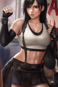 Girl Ready For Fight (240x320) Resolution Wallpaper