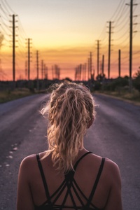 Girl Running Jogging Working Out Sunrise (640x1136) Resolution Wallpaper
