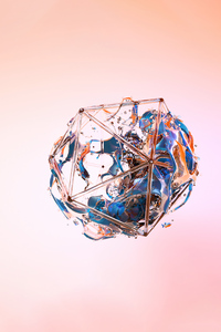 Glass Cube Shapes Justin Maller 4k (360x640) Resolution Wallpaper