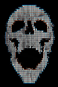 540x960 Glitch Art Skull Abstract