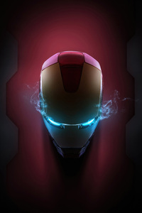 1080x2280 Glowing Gaze Iron Man Minimal 4k