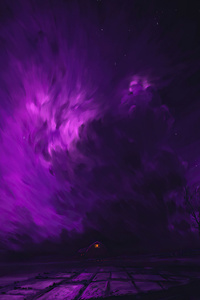 Glowing Purple Cloud 4k (320x480) Resolution Wallpaper