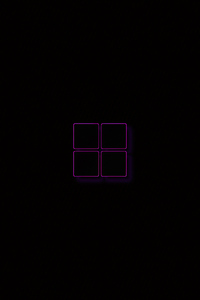 1440x2560 Glowing Purple Window Logo 5k