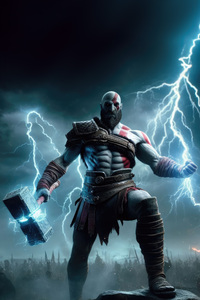God Kratos Ascension (640x1136) Resolution Wallpaper