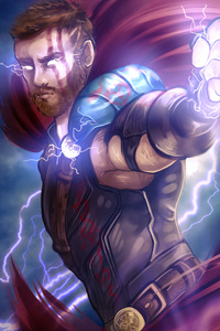 God Of Thunder (640x1136) Resolution Wallpaper
