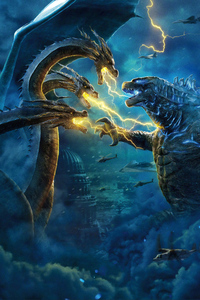 Godzilla King Of The Monsters (640x960) Resolution Wallpaper