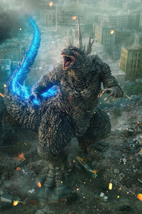 Godzilla Minus One Movie (320x568) Resolution Wallpaper